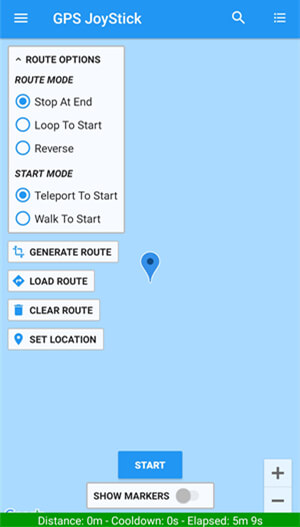 set route GPS Joystick