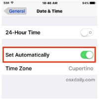 adjust the timezone on your iPhone device