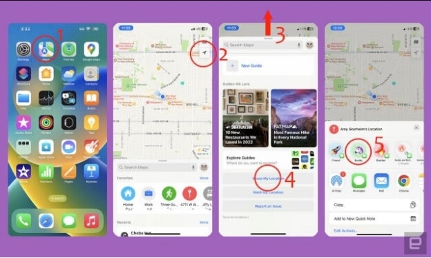 Share Location On iPhone Once with Apple map