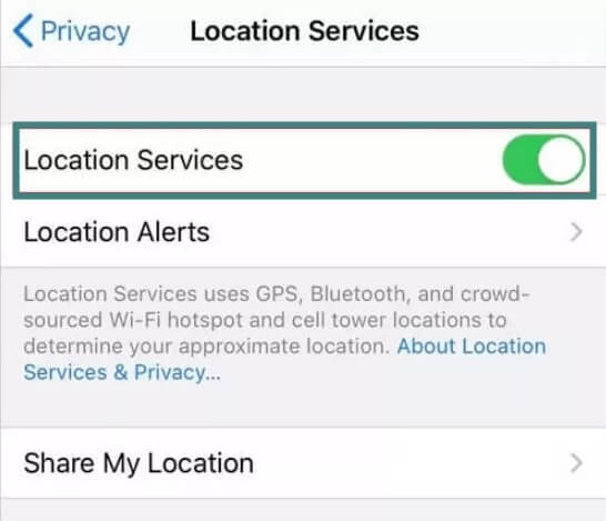 turn off share my location on your phone