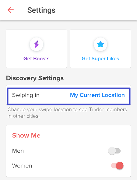 Tinder if i travel to new location