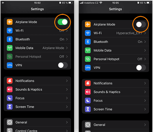 Disable-airplane-mode-from-iPhone-settings