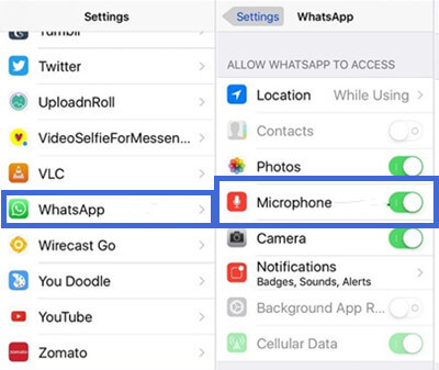 give apps permission to microphone