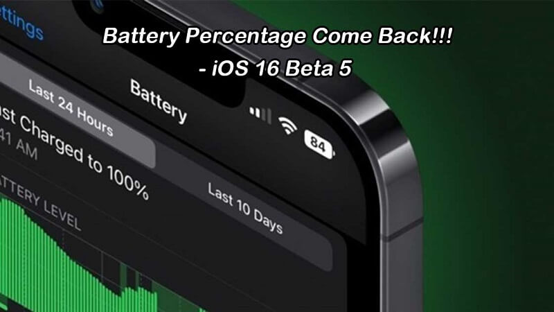 iOS 16- Battery Percentage Come Back