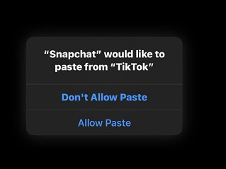 iOS 16 clipboard Prompt