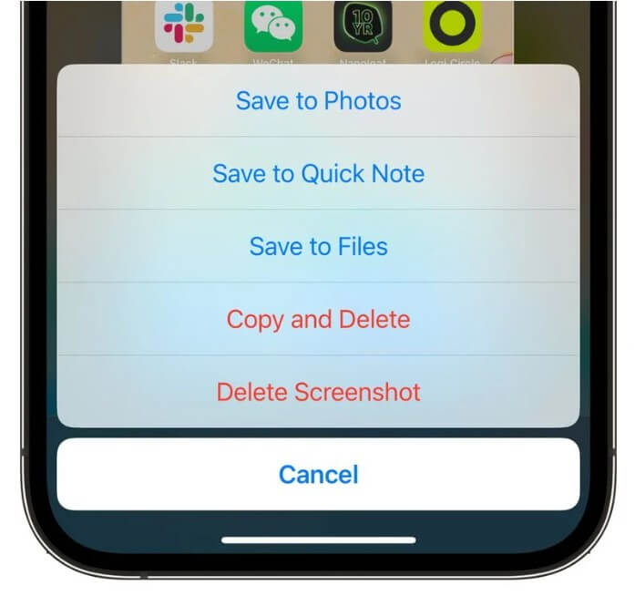 iOS 16 Screenshot