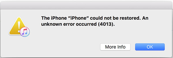 iPhone error 4013