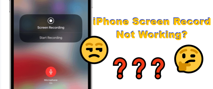 iPhone screen record not working