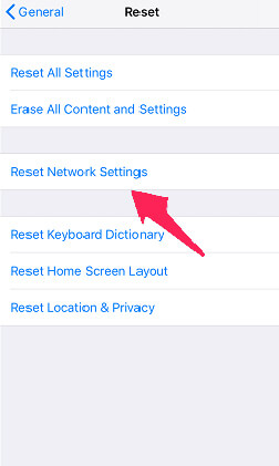 Reset Network Settings