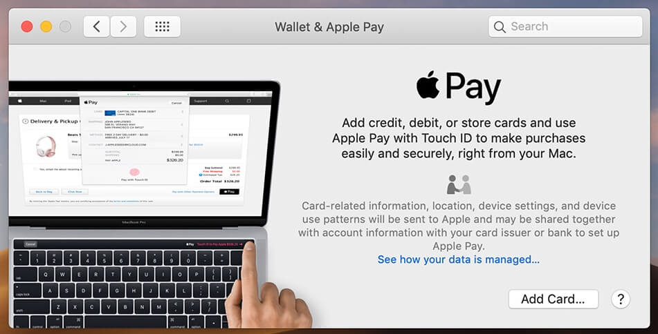 set up Apple Pay on Mac