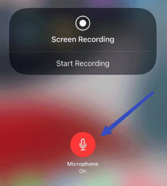 turn on Microphone in screen recording