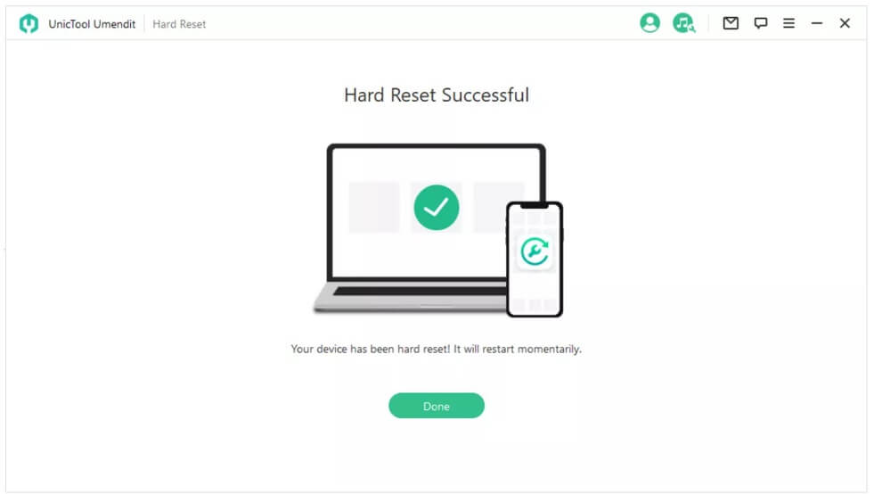 unictool-umendit-hard-reset-successful