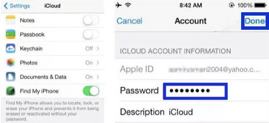 erase iCloud account description