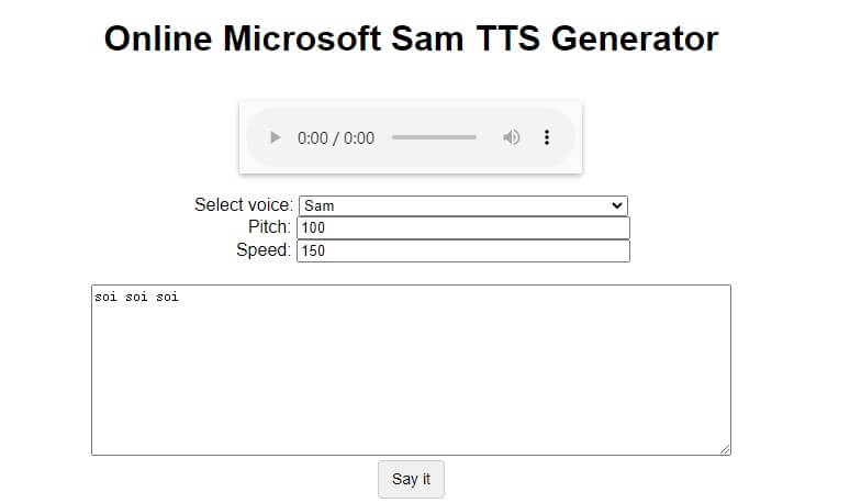 sam tts generator