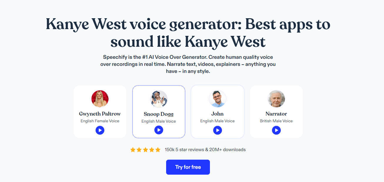 speechify movie voice generator