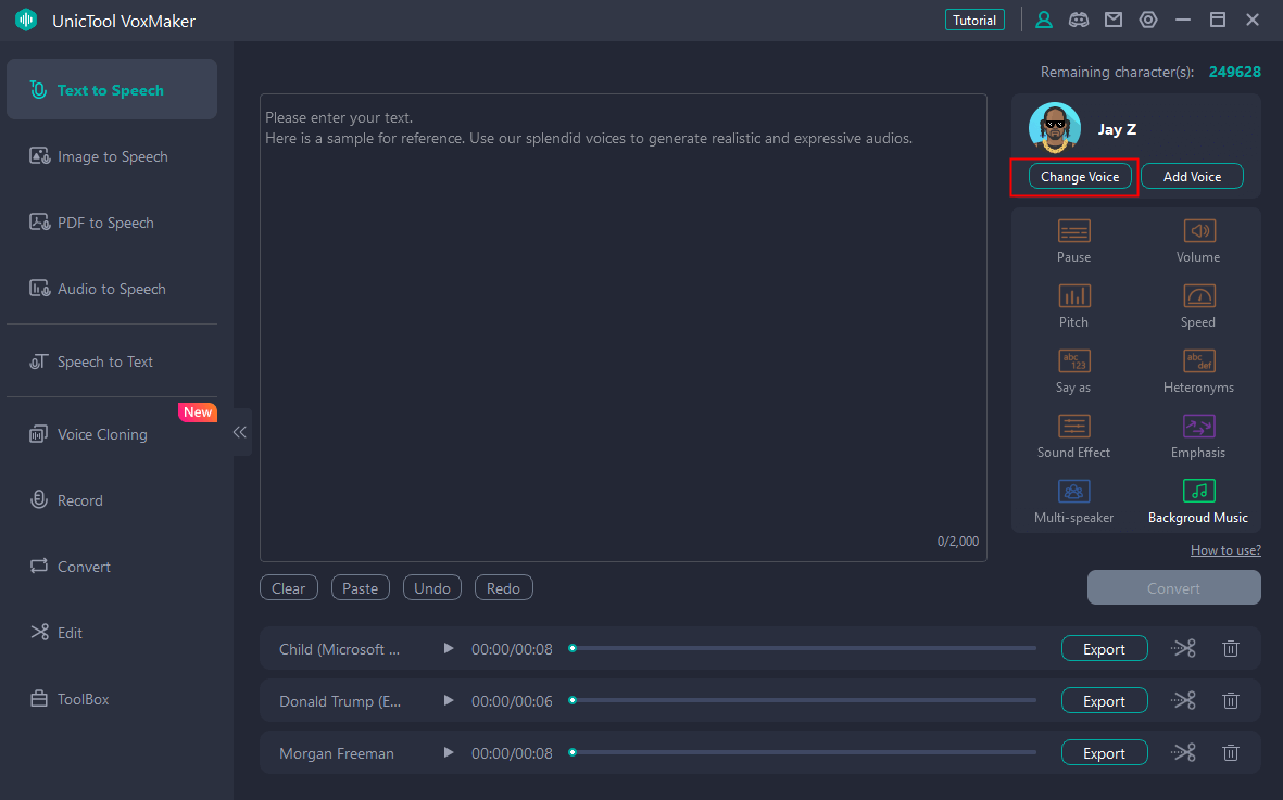 voxmaker voice generator info