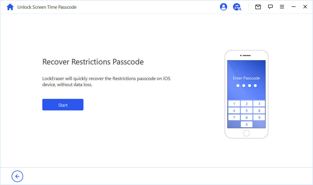 start to recover restrictions passcode
