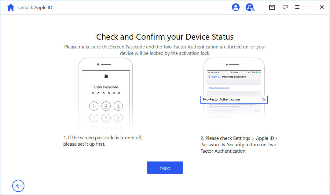 check and confirm device status
