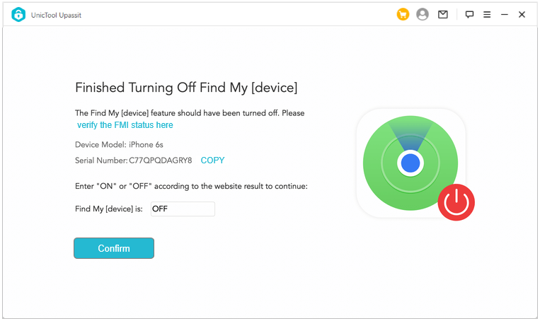 confirm FMI status