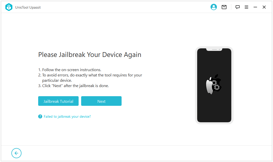 jailbreak device again