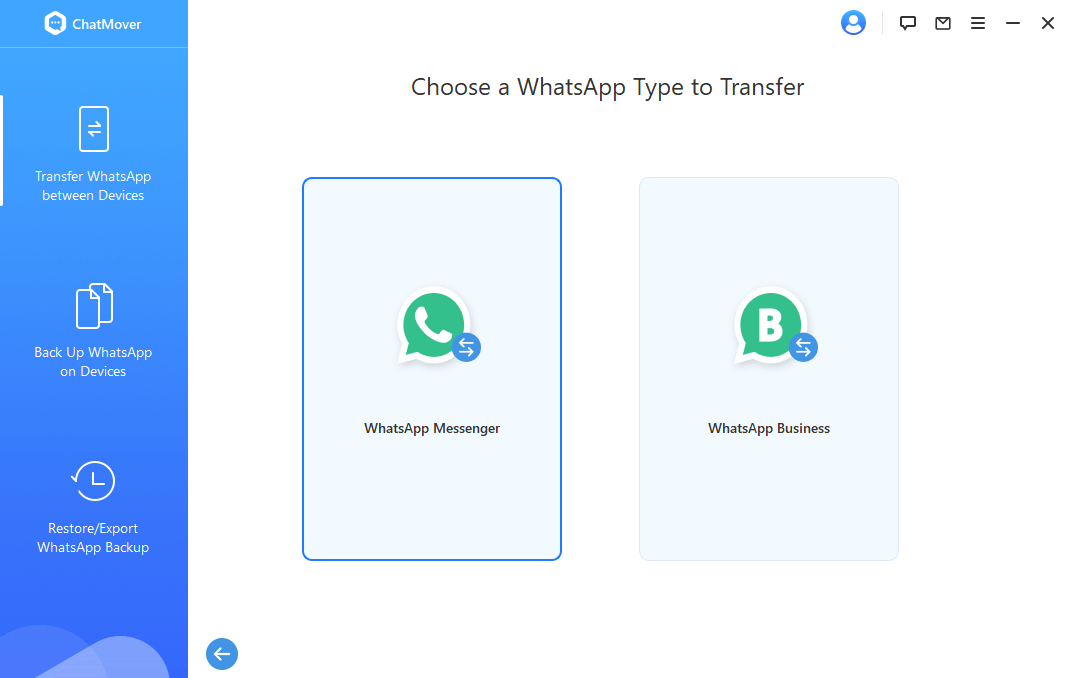 Choose WhatsApp type