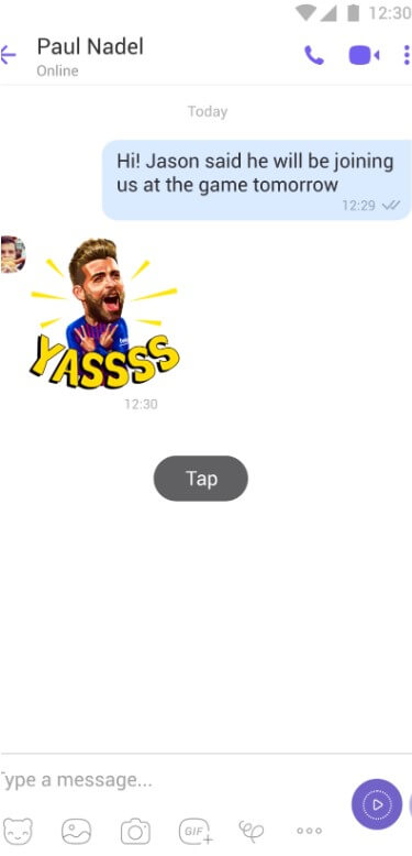 Stickers in Viber