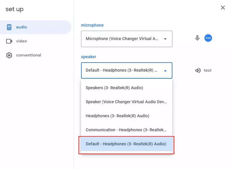 google-meet-headphones-setting