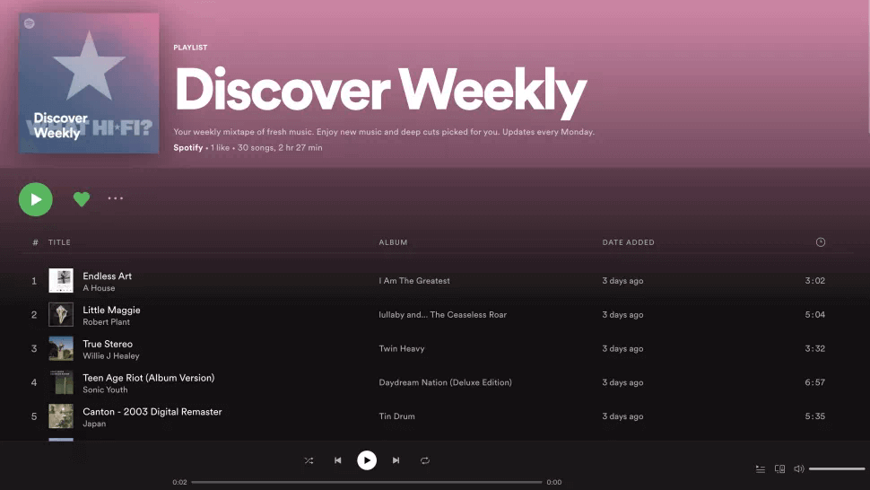 discover weekly