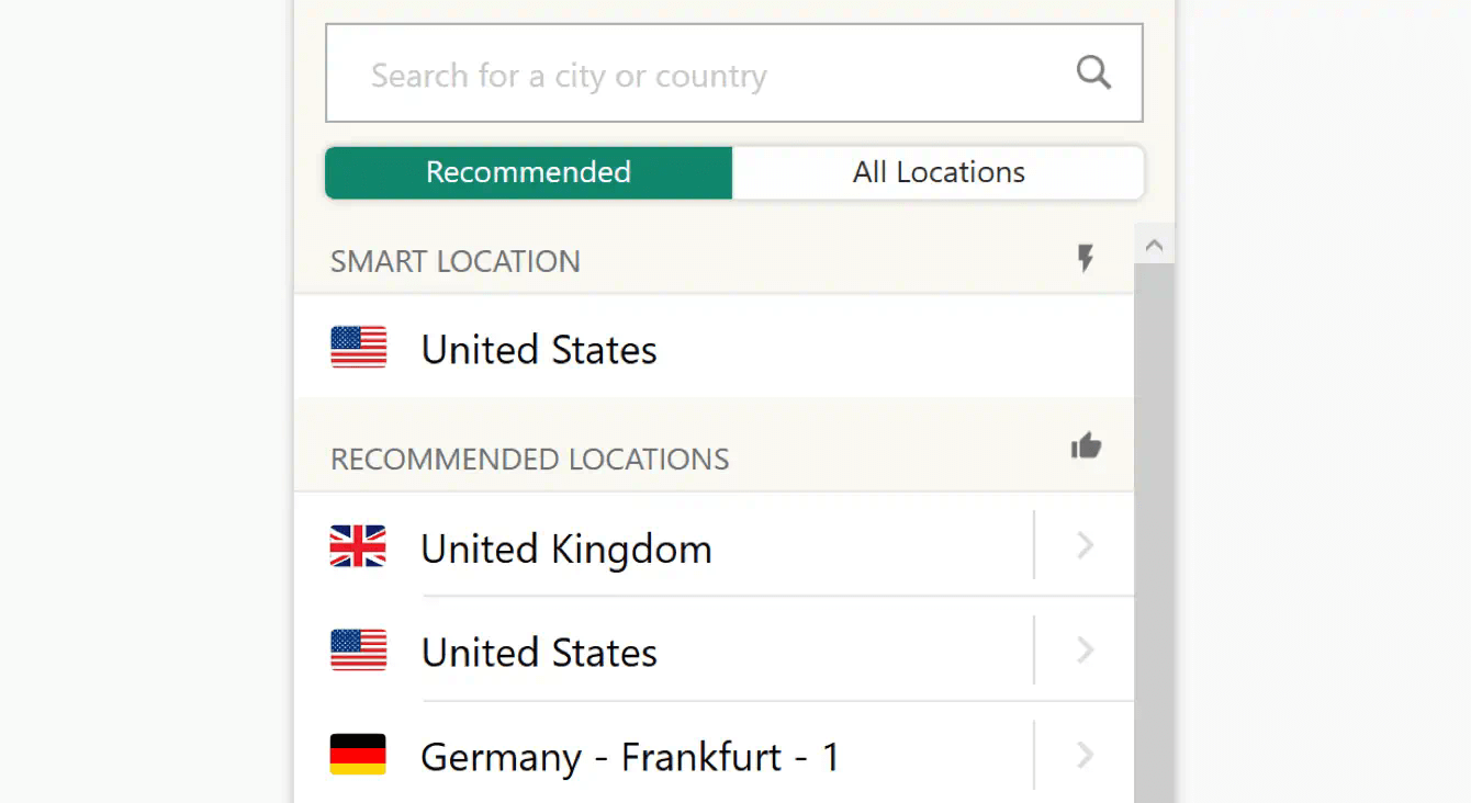 expressvpn change location