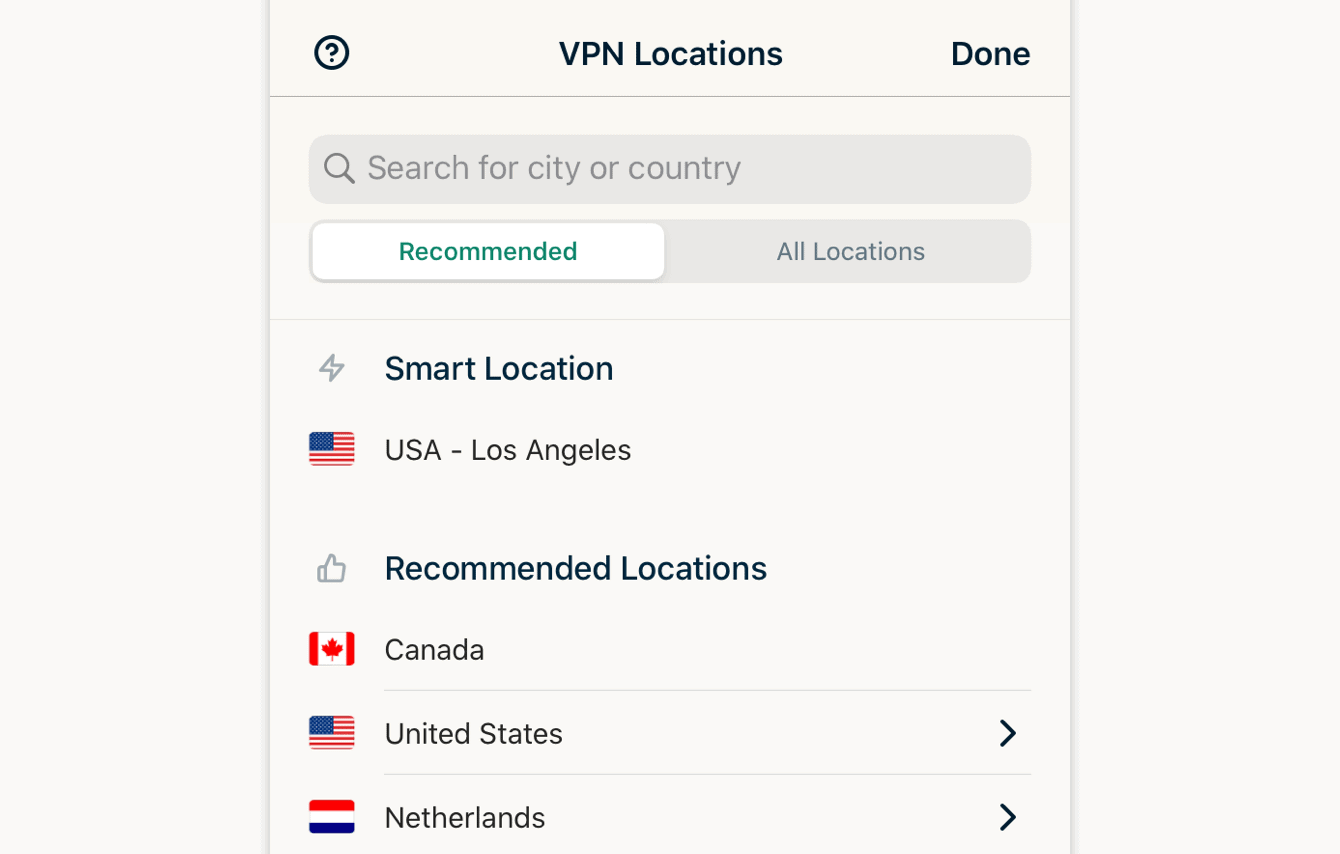 search in expressvpn