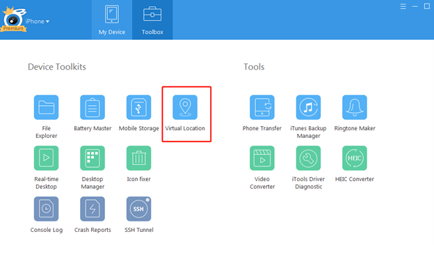 itools virtual location