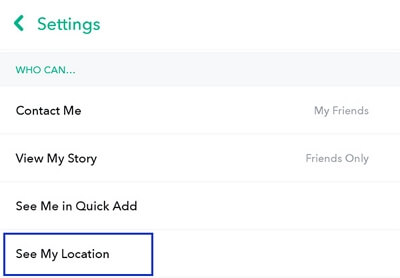 see my location on turning off snapchat map