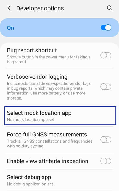 select mock location app step 1