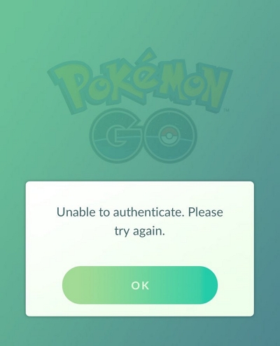 unable to authenticate