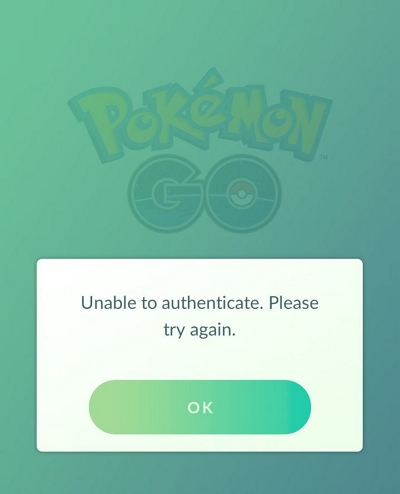 Pokemon Go Login issues again