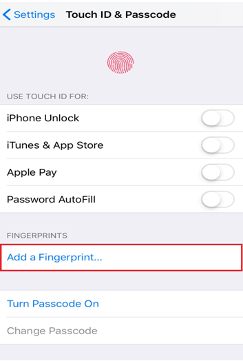 how to activate touch id on iphone 6s plus