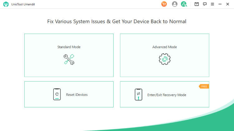 Choose Standard Repair mode to fix iPhone Voice Control not working issue