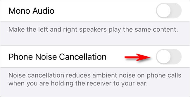 turn off phone noise cancellation