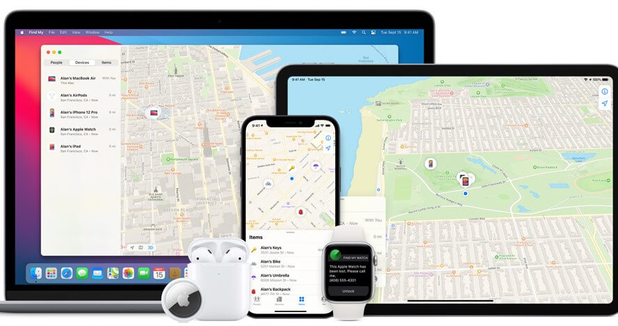 Find My feature is available for all Apple products