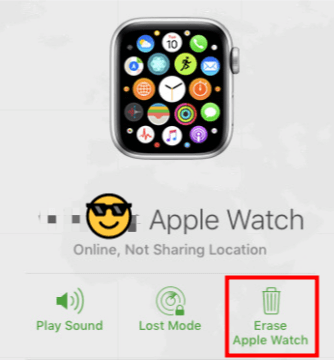 Erase Apple Watch on iCloud