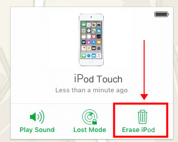 Erase iPod touch via iCloud