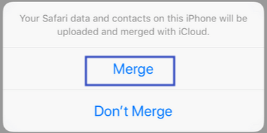 Merge iCloud data