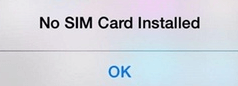 No SIM Card installed