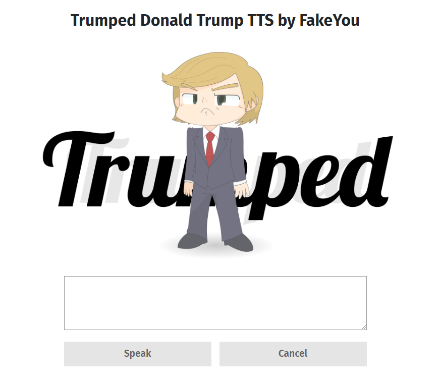 trump.com text to speech generator