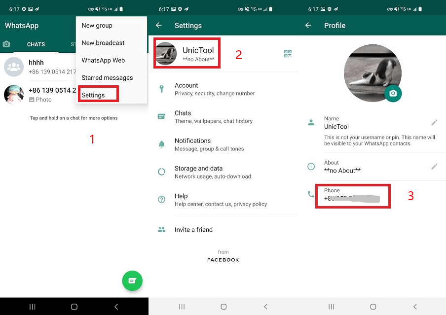 change number message whatsapp