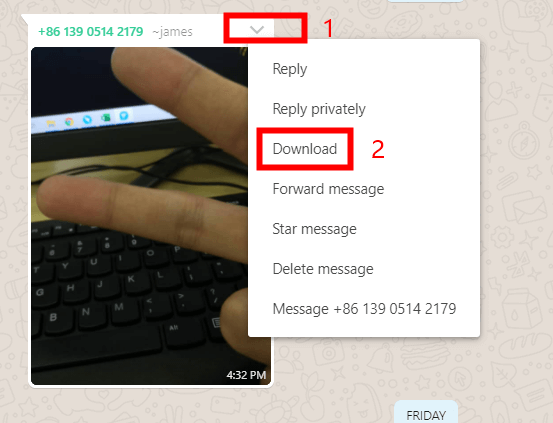 download whatsapp photos via web