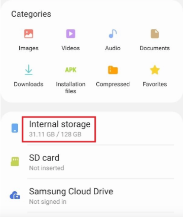 find internal memory for couldn't restore media whatsapp