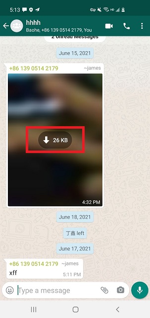 manually download whatsapp photo android