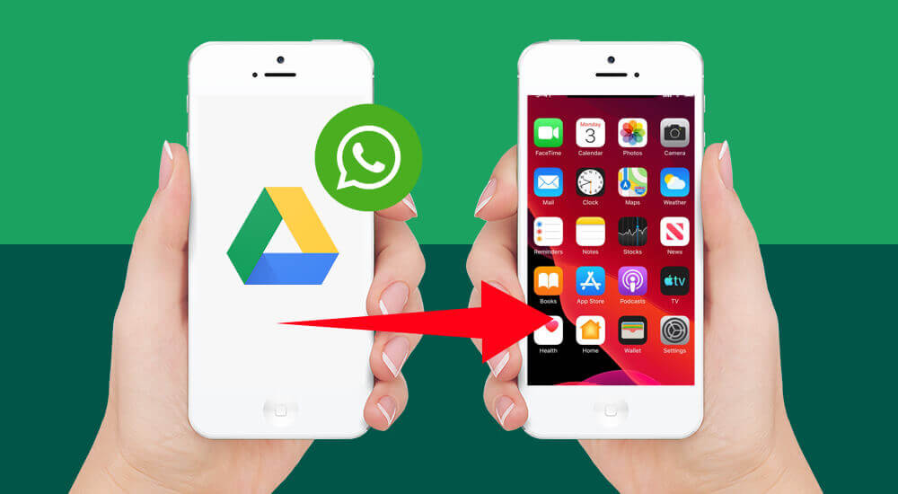 restore whatsapp from google drive to iphone