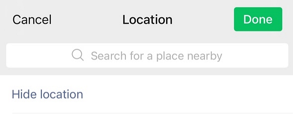 set location on wechat moments